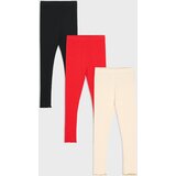 Sinsay Pamučne tajice s ukrasnim volanima 3 pack | shoptok.hr