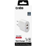 Sbs Wall Charger weiss 20W 2xUSB-C | Shoptok.si