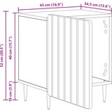  Noćni ormar Bijela visokog sjaja 43 x 34,5 x 52 cm | shoptok.hr