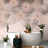  Foto tapeta - Minimalist meadow - patterns on a delicate beige textured background 100x70 | shoptok.hr
