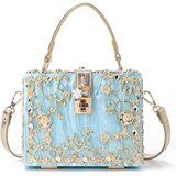 Dardanar Flower Diamond Večerja torbica Flower Top Ročaj torbica Poročna ramenska torba, (21198421) | Shoptok.si