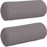 vidaXL Blazine 2 pcs Taupe Ø 15 x 40 cm blago | Shoptok.si