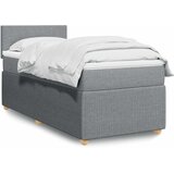  Krevet s oprugama i madracem svjetlosivi 100x200 cm od tkanine | shoptok.hr