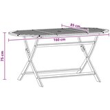  Sklopivi vrtni stol 160 x 85 x 75 cm masivno drvo eukaliptusa | shoptok.hr