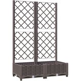  Vrtna sadilica s rešetkom smeđa 80 x 40 x 121,5 cm PP | shoptok.hr