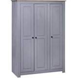  Garderobna omara s 3 vrati siva 118x50x171,5 cm borovina Panama | Shoptok.si