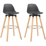  Set od 2 barske stolice skandinavski dizajn s osloncem za noge 43 cm x 43 cm x 91 cm prirodna + crna Cijene