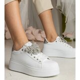 D/CEO UR/CEO White-silver sneakers adorned with a butterfly with rhinestones Kariba | ePonuda.com