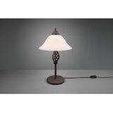  Tamno smeđa stolna lampa sa staklenim sjenilom (visina 50 cm) Rustica – | shoptok.hr