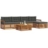 Set vanjskih sofa 6 kom. Prirodna i antracit | shoptok.hr