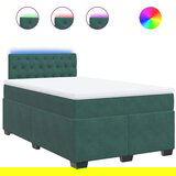  The Living Store Box spring postelja z vzmetnico temno zelena 120x200 cm žamet - Box Spring Postelja, (21490378) | Shoptok.si