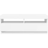 vidaXL TV omarica z LED lučkami visok sijaj bela 100x35x40 cm | Shoptok.si