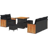  Sjedeća garnitura za vrt 8 kom. 8-Broj sjedala Crna 80 x 80 x 71 cm | Shoptok.si
