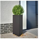 vidaXL vrtno korito črna trikotnik 40x34,5x70 cm jeklo | Shoptok.si