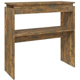 vidaXL Konzolna mizica dimljeni hrast 80x30x80 cm konstruiran les, (20979555) Cene
