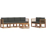  Set vanjskih sofa s jastukom 7 pcs Prirodna i antracit | shoptok.hr