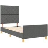  Krevetna konstrukcija Tamno siva 90 x 200 cm tkanina | shoptok.hr