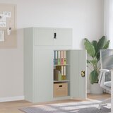 vidaXL Arhivska omara svetlo siva 90x40x145 cm jeklo | Shoptok.si