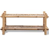  Stalak za cipele s 2 razine od bambusa | shoptok.hr