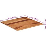 Stolna ploča od masivnog drva bagrema 15 - 16 mm 60 x 60 cm | shoptok.hr