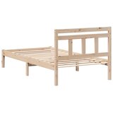  Krevetna konstrukcija Smeđa 90 x 190 cm Čvrsto borovo drvo | shoptok.hr