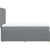 vidaXL Okvir kreveta s oprugama i madrac svjetlosivi 90x200cm tkanina | shoptok.hr