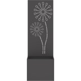 vidaXL Vrtno korito z dekorativno ploščo Črna 50 x 140 cm Mnogi jeklo | Shoptok.si