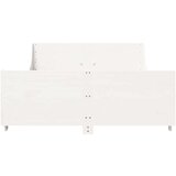 vidaXL Posteljni okvir z vzglavjem bel 120x190 cm trdna borovina | Shoptok.si