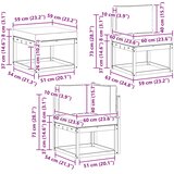  Set vanjskih sofa s jastukom 8 pcs Bijela i antracit | shoptok.hr