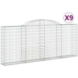  Lučne gabionske košare 9 kom 300x30x120/140cm pocinčano željezo | shoptok.hr