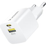 Wozinsky GaN QC3.0 USB-A USB-C PD 33 W stenski polnilec, bel, (21580924) Cene