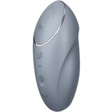 Satisfyer Tap & Climax 1 - 2v1 vibrator in stimulator za klitoris (siva) | Shoptok.si