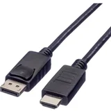 DisplayPort priključni kabel 1.00 m 11.04.5780 sa zaštitom crna [1x muški konektor displayport - 1x muški konektor HDMI]