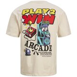 Jack & Jones Majica 'AMUSEMENT' bež / modra / rumena / rdeča | Shoptok.si