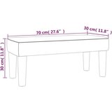  Klupa tamnosiva 70 x 30 x 30 cm od tkanine | shoptok.hr