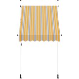 Tenda na ručno uvlačenje 150 cm žuto-plava prugasta | shoptok.hr