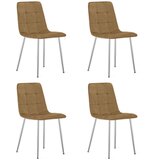KARA stolica - baršunasto smeđa / kromirane noge x 4 | shoptok.hr