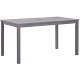 The Living Store Vrtna miza siva 140x80x74 cm trden akacijev les - Vrtna Miza, (21477415) | Shoptok.si