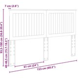  Uzglavlje s uzglavljem Smeđi hrast 150 cm Konstruirano drvo | shoptok.hr