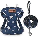 INF Denim Star Pattern Dog Vest Harness and 2m Leash Set for Small-Medium Dogs XL, (5000214723) | Shoptok.si