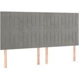 Maison Chic Posteljno vzglavje - Vzglavna omarica 4 kosa svetlo siv 100x5x78/88 cm žamet, (22077779) | Shoptok.si