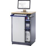 RAU računalniška omara, vxšxg 1100 x 720 x 660 mm, antracitno kovinska / encijan modra | Shoptok.si