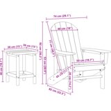 vidaXL 3-delni set vrtnarskega pohištva bel HDPE | Shoptok.si
