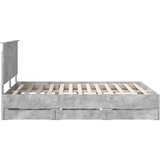  Okvir za krevet s ladicama Betonski sivi 150 x 200 cm | shoptok.hr