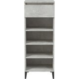  Stalak za cipele boja betona 40x36x105 cm konstruirano drvo | shoptok.hr