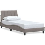 Maison Chic Posteljni okvir - Enojna postelja - Postelja za odrasle brez vzmetnice Taupe 90x200 cm Tkanina-J7671, (21773443) | Shoptok.si