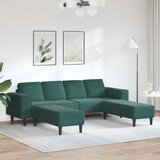  Kauč za dnevni boravak 3 pcs Tamnozelena 250 x 188 x 76 cm | shoptok.hr