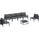 vidaXL Sjedeća garnitura za vrt 7 pcs Antracitno siva Čelik | shoptok.hr