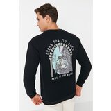 Trendyol Navy Blue Men's Relaxed Fit Crew Neck Thick Sweatshirt | Shoptok.si