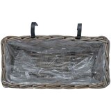  Viseća Košara za Saksije 2 pcs Siva 48 x 22 x 15 cm Lacak Ratan | Eponuda.com